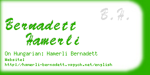 bernadett hamerli business card